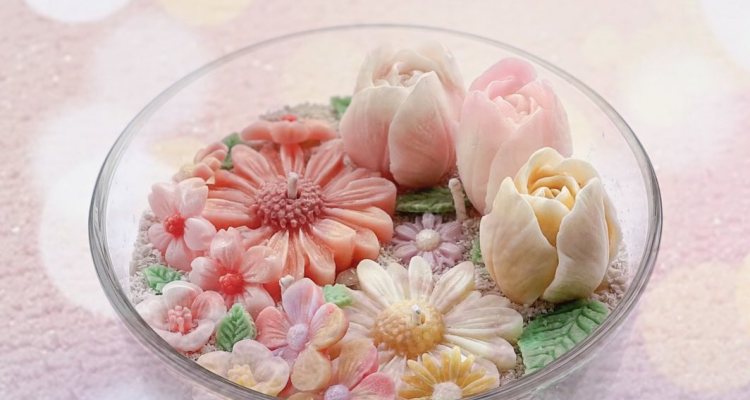 Floral Bouquet Candle Bowl