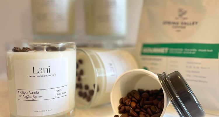 Our most loved one of a kind COFFEE & VANILLA with coffee beans, pure 100% Soy wax candle