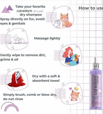 Caredom Dry Pet Dog & Cat Dry Lavender Shampoo 200ml
