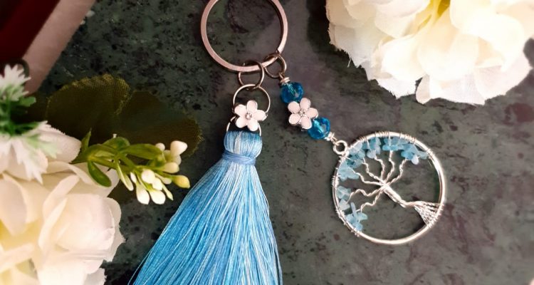 LUXE BEADED TREE OF LIFE BAG CLIP
