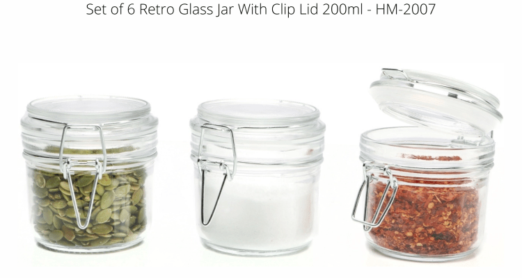 Retro Glass Jars With Clip Lid