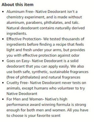 Native Deodorant – Natural Deodorant – MADE IN USA