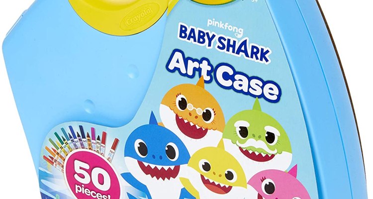 Crayola Baby Shark Art Set, 50 Pieces, Gift for Kids 3 & Up