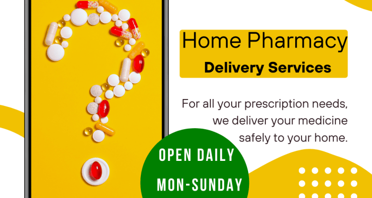 Pharmacy delivery services at your door step.