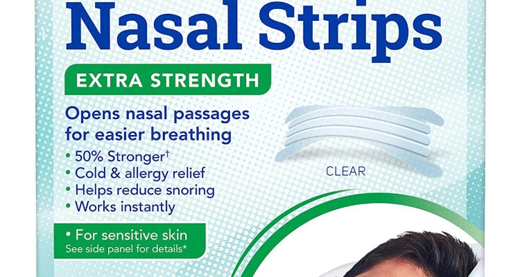 Instaclear Extra-Strength Nasal Breathing Strips (MADE IN USA) – Works Instantly – Nasal Congestion Relief, Stops Snoring, Cold & Allergy