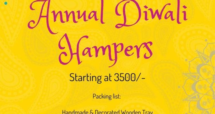 Make your Diwali gift hampers extra special order in advance hamper content on poster #diwalihampers #festiveseason #gifts
