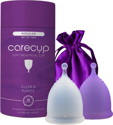 CareCup Menstrual Cups – Set of 2 Reusable Period Cups – TOP RATED IN USA