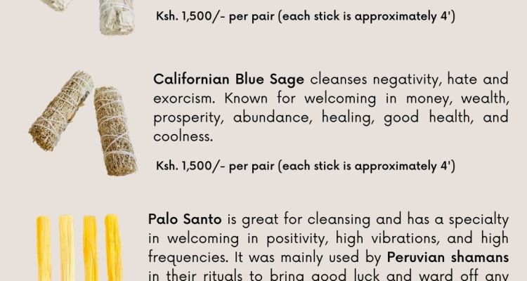 Californian White Sage Sticks, Californian Blue Sage Sticks and Palo Santo (from Peru)